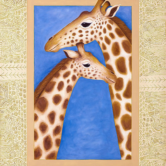 Mom Child Giraffes
