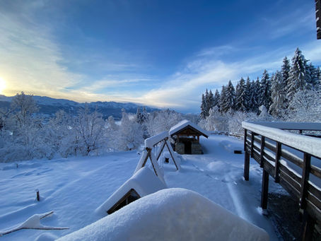 Vue sur Belledonne sous la neige