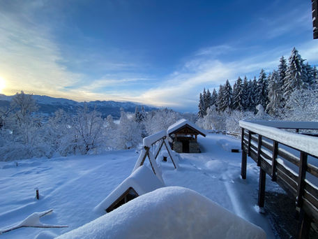 Vue sur Belledonne sous la neige