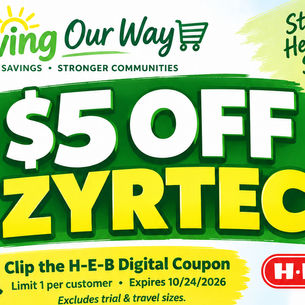 H-E-B Digital Coupon on Zyrtec
