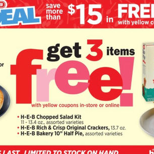 Get $15 of 🆓 🐝’s at H‑E‑B with this Family 👨‍👩‍👧‍👦Pot Pie 🥧Meal Deal!!! 🙌