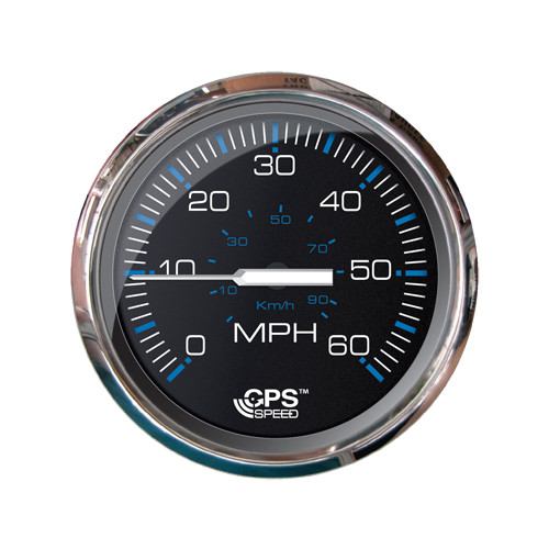 Faria Chesapeake SS Black 4" GPS Speedometer Inland Marine