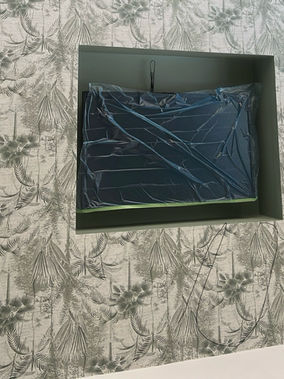 Interior feature wallpapering.