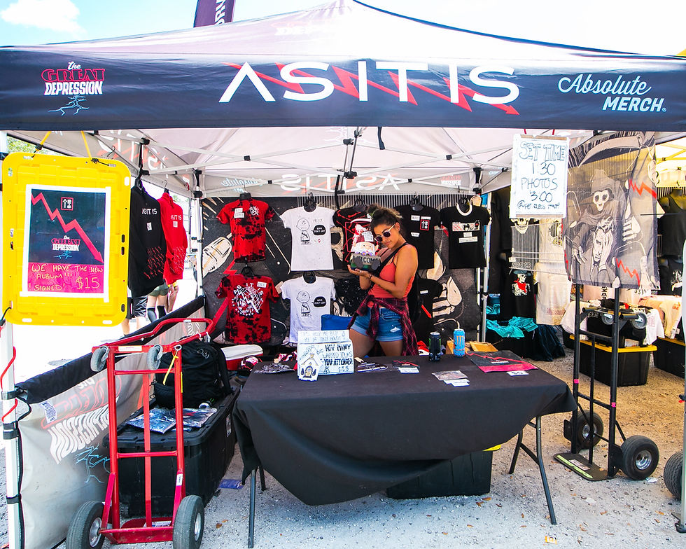 Rocky Rodrigues selling As It Is merch