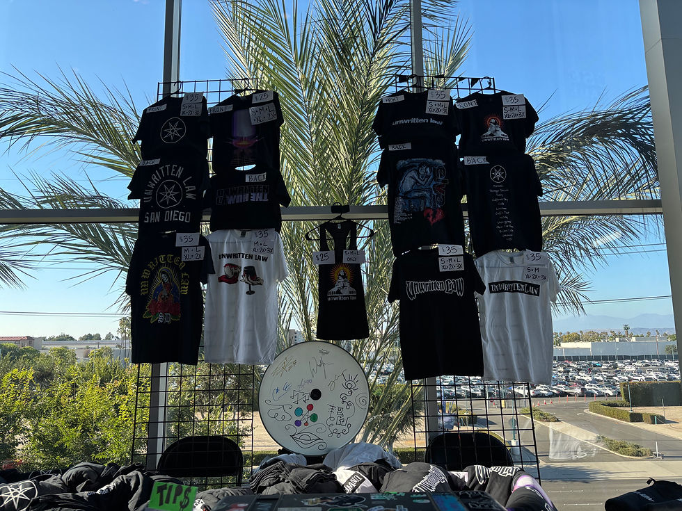 Unwritten Law Merch Stand