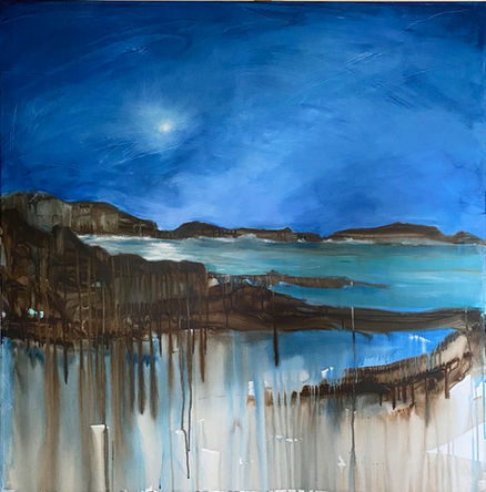 Tide Pool, acrylics on canvas, 100x100cm