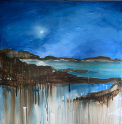 Tide Pool, acrylics on canvas, 100x100cm