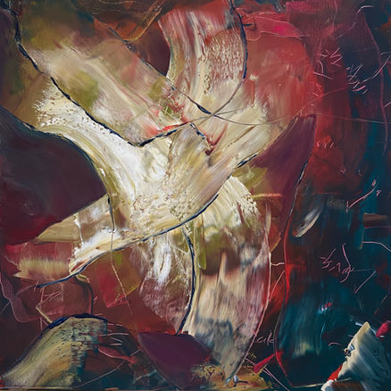 Freed, acrylics on canvas, 100x100cm