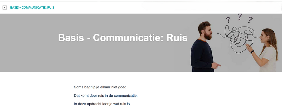 Basis - Communicatie: Ruis