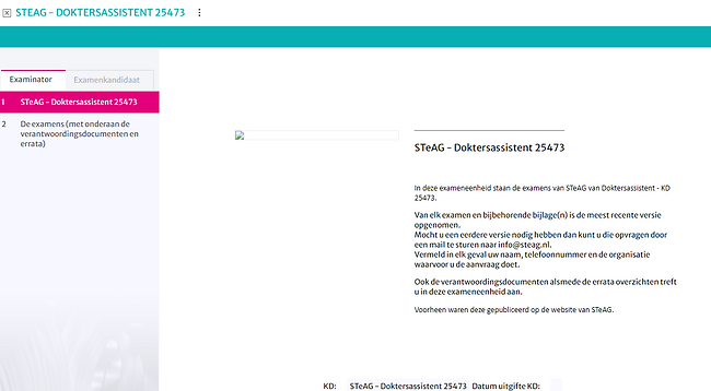 Examens Doktersassistent KD25473 (STeAG)