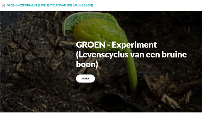 GROEN - Experiment (Levenscyclus van een bruine boon)