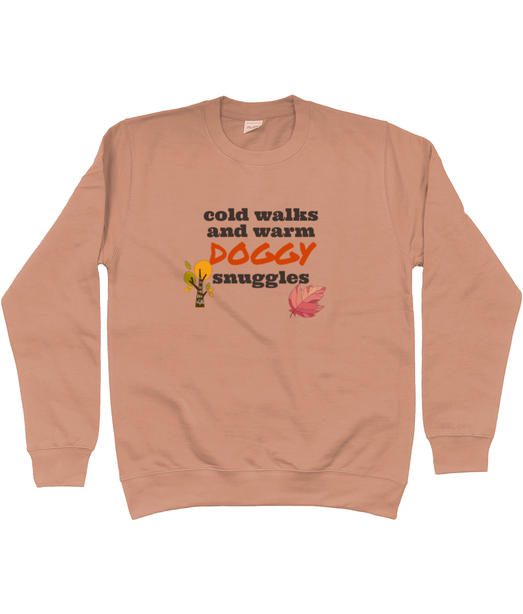 Cold Walks and Warm Doggy Snuggles Printed Sweater