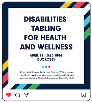 Disabilities Tabling for Health and Wellness Social Media Post