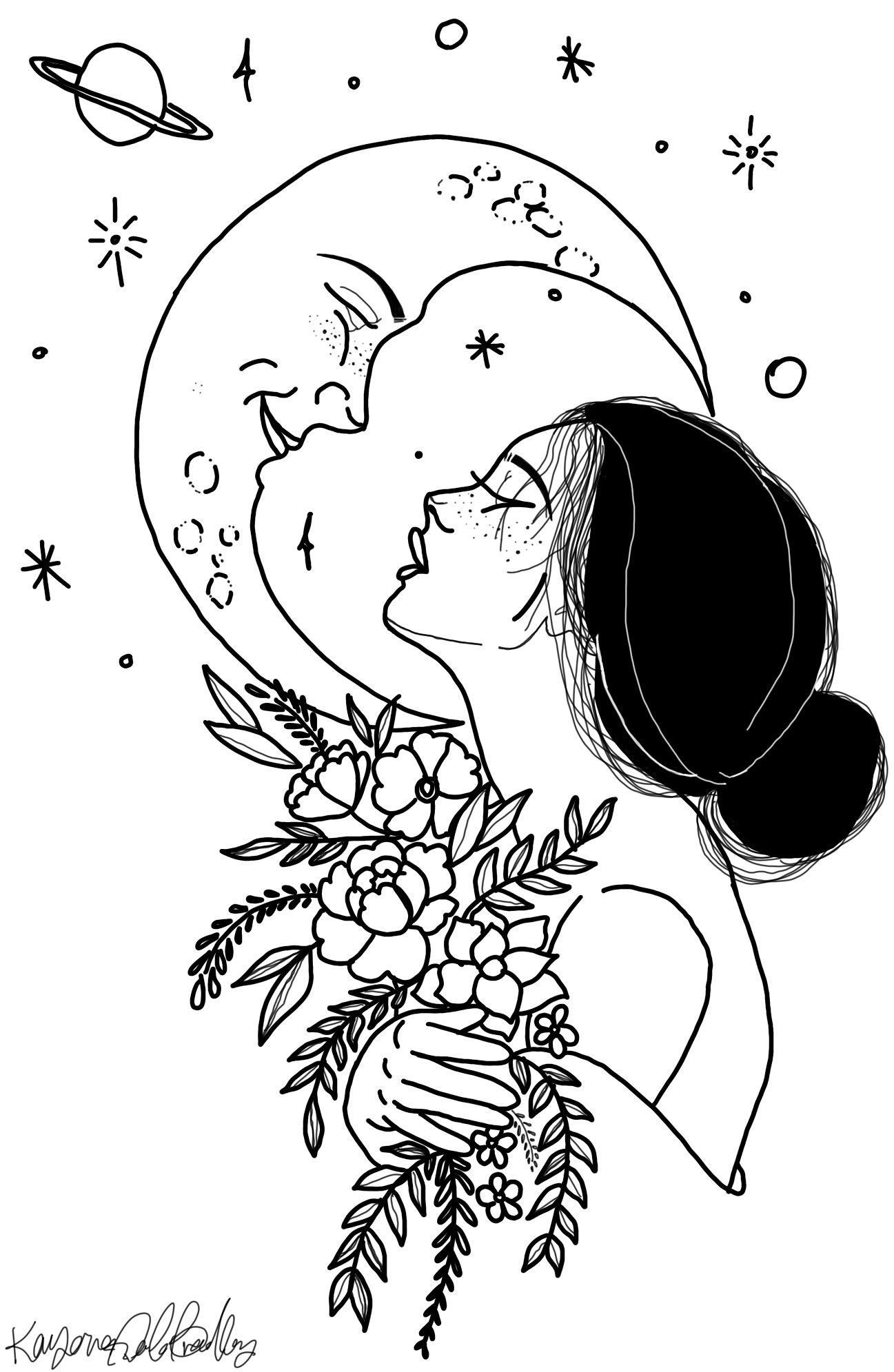 The Girl and The Moon