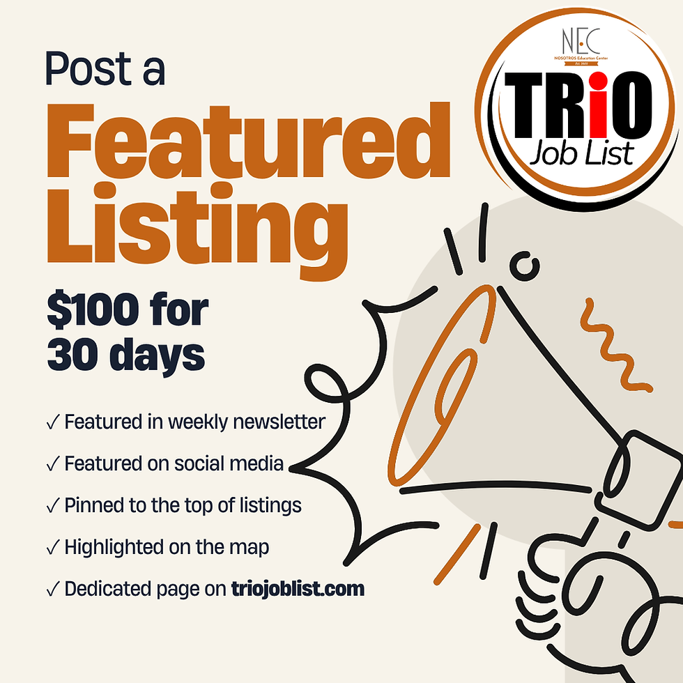 Featured Listing on TRIO Job List