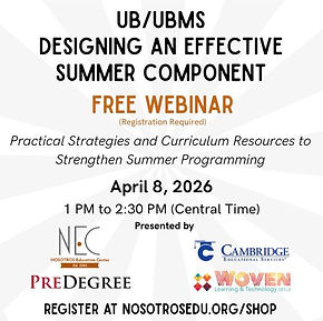 UB/UBMS Designing an Effective Summer Component