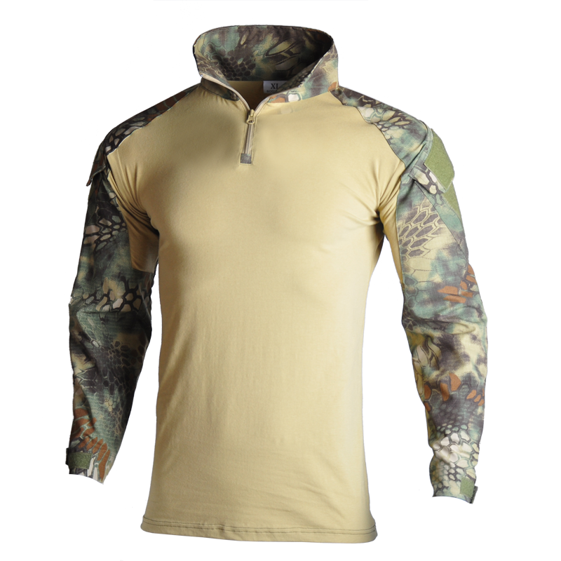 Thumbnail: HAN WILD Outdoor T-Shirt Men Long Sleeve Camouflage Tactical Shirt Camo Suit