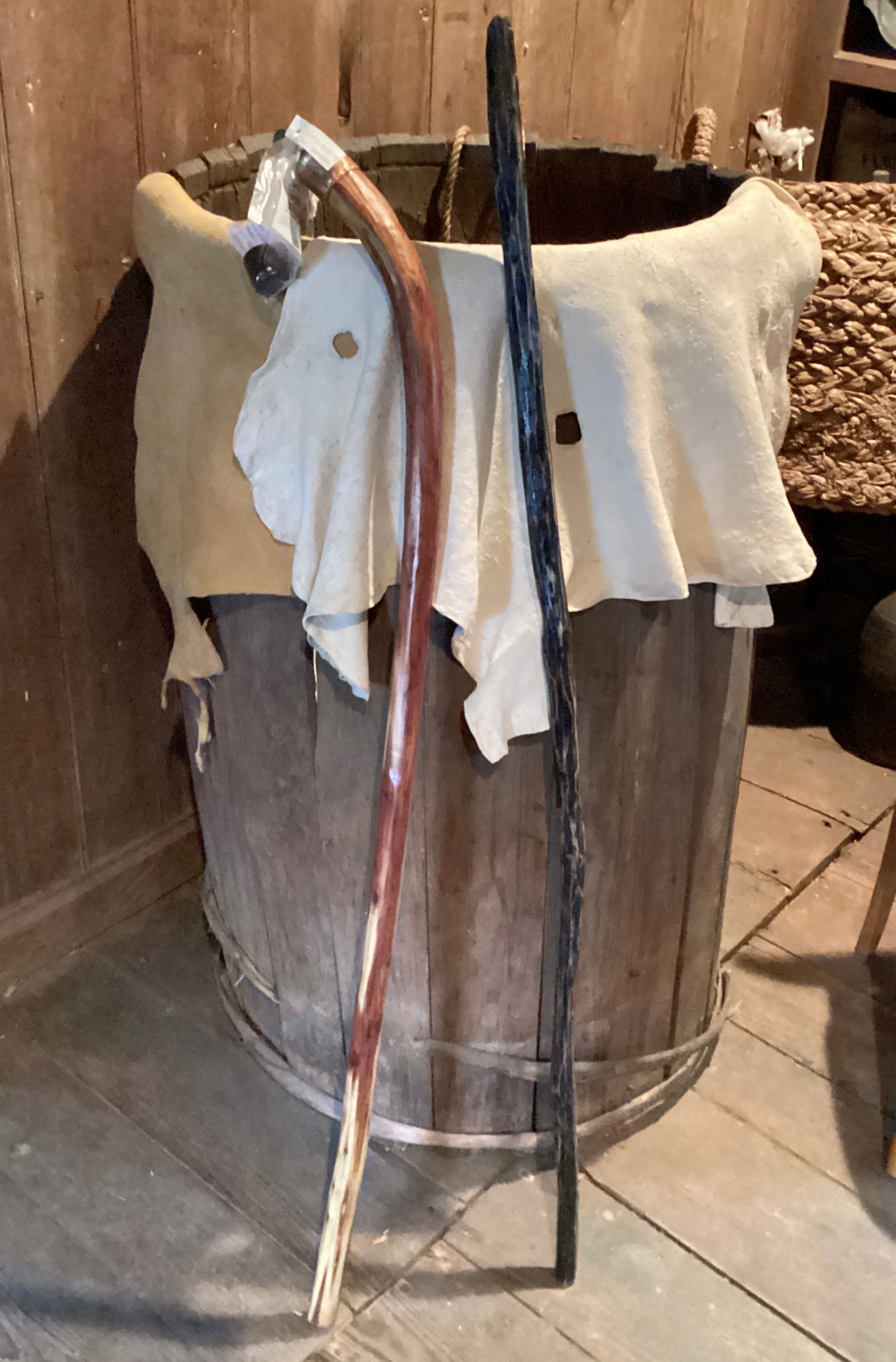 Wooden Walking Stick - Sealed Black Oil-Rubbed Finish