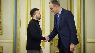 9 dicembre 2024, Volodymyr Zelenskyy e Friedrich Merz hanno discusso di assistenza militare e dei passi per stabilire una pace giusta - President Of Ukraine, CC0, via Wikimedia Commons