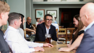 23/07/2026. Harlow, United Kingdom. Prime Minister Andy Burnham visits the Hare pub as the government announces a 20 percent cut in business rates for pubs, clubs and live music venues. Picture by Simon Dawson / No 10 Downing Street - Number 10, CC BY 4.0, via Wikimedia Commons