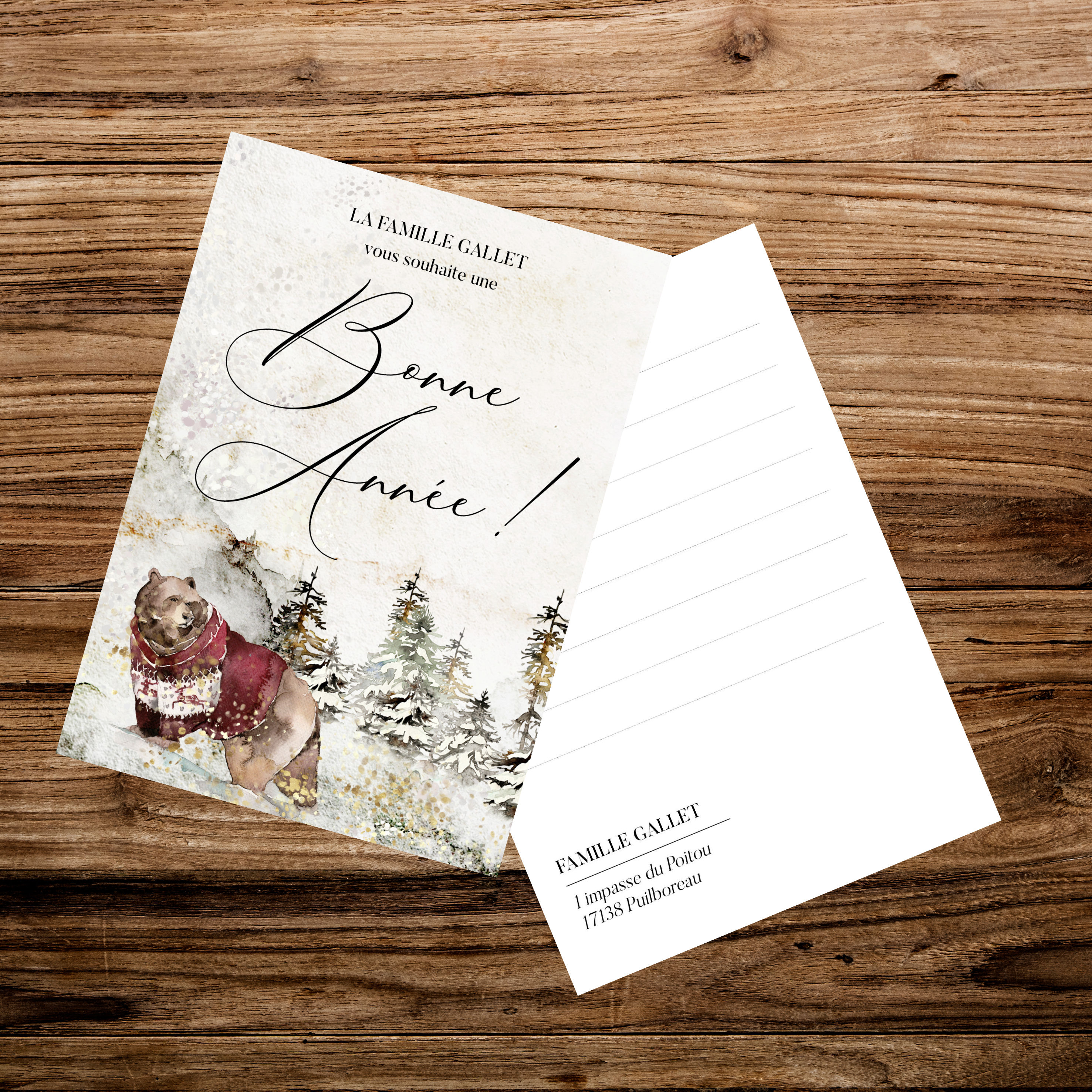 Carte "Beer" Bonne année - X10 exemplaires