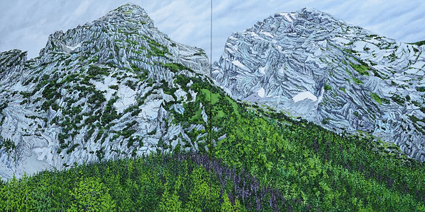 39 Watzmann Ostwand 14 Oel auf Leinwand
