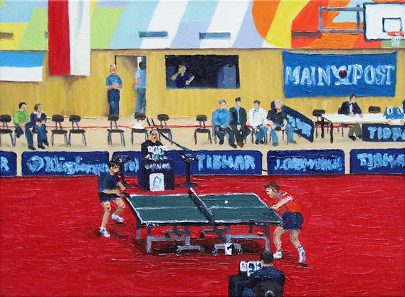 Tischtennis 2 06 Oel auf Leinwand 18x24.
