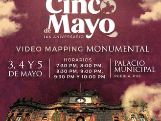 Puebla Capital conmemora la gesta heroica con videomapping monumental en el Zócalo