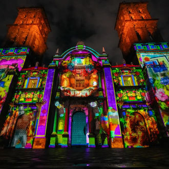 Última oportunidad para ver Septiembre Brilla, el videomapping en la Catedral de Puebla