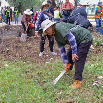 Faena Comunitaria de Saneamiento del Río Atoyac con Participación de Cuautlancingo