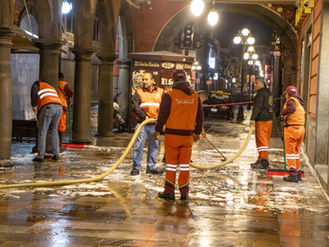 Dignifica Gobierno de Puebla Capital los Portales del Zócalo con limpieza profunda y mantenimiento