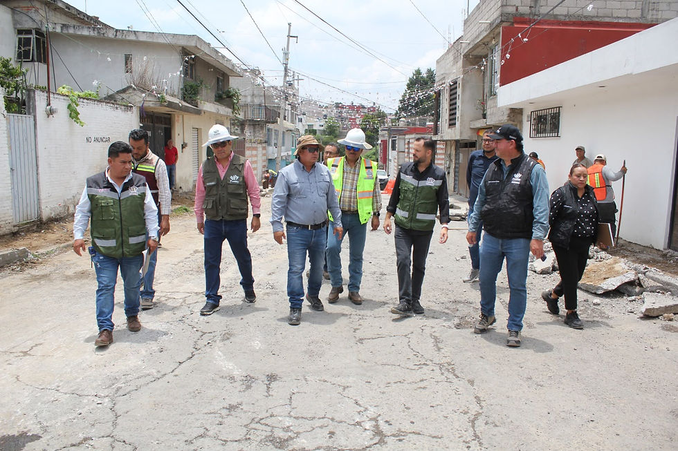 En San Jerónimo Caleras, el Gobierno de la Ciudad aplica el Tren Capitalino de Pavimentación