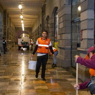 Zócalo de Puebla queda listo y acondicionado para recibir a la afición mexicana este mes de junio"