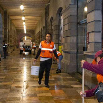 Zócalo de Puebla queda listo y acondicionado para recibir a la afición mexicana este mes de junio"