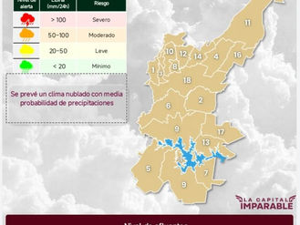 Puebla prevé 50% de probabilidad de lluvia y clima templado de 26 °C este jueves 17 de septiembre