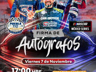 Gobierno de Puebla capital organiza firma de autógrafos con pilotos de NASCAR México para encender la emoción previa a la gran final