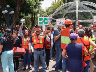 Puebla activa 160 sistemas de alerta sísmica durante el Simulacro Nacional 2025