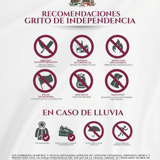 Grito de Independencia 2025 en Puebla: Gobierno municipal detalla objetos prohibidos en el Zócalo