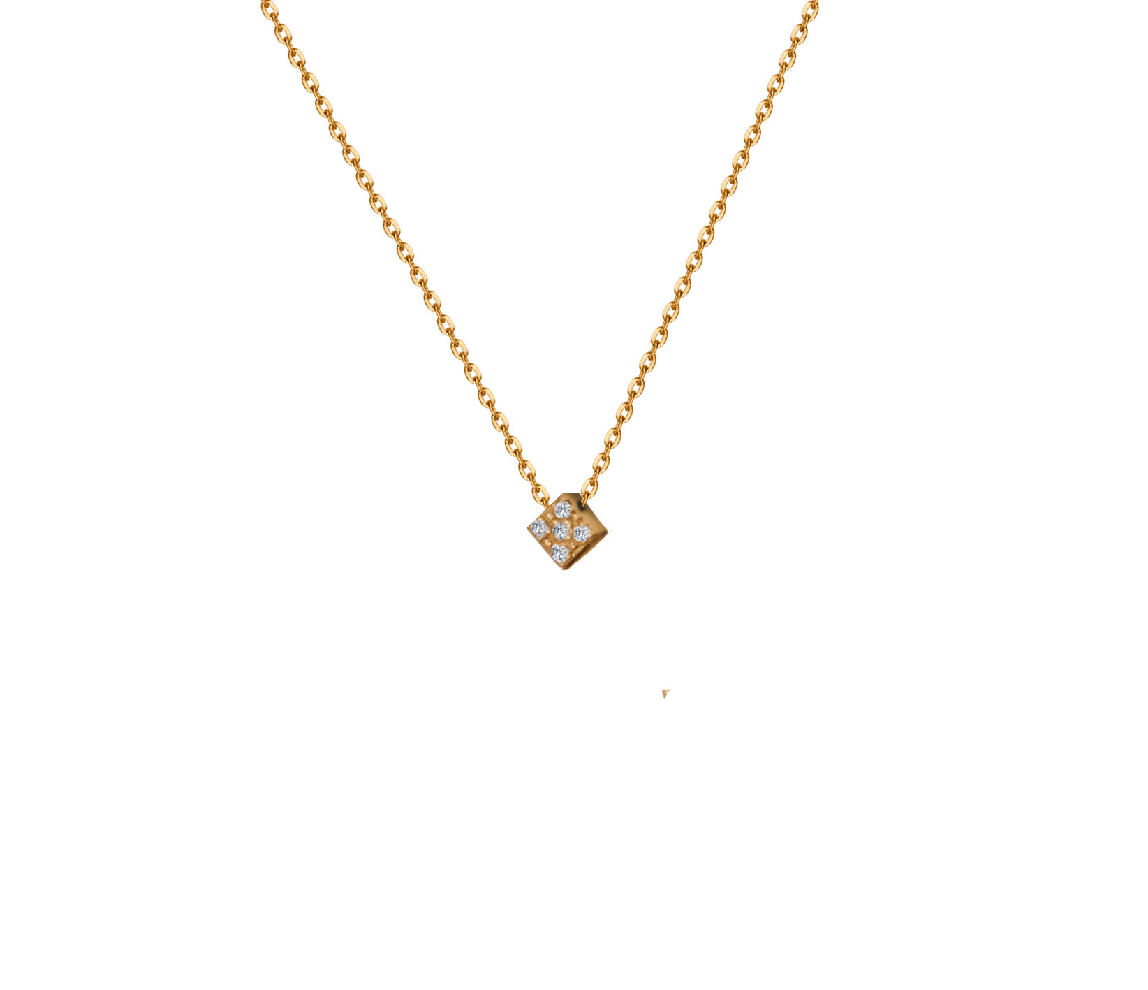 Cube Earring in Silver or Gold Plated Silver