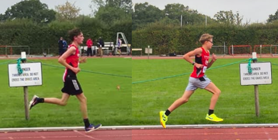 Wilf following Toby in the 3000m