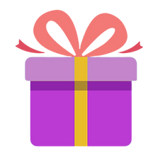 gift box with pink bow on top