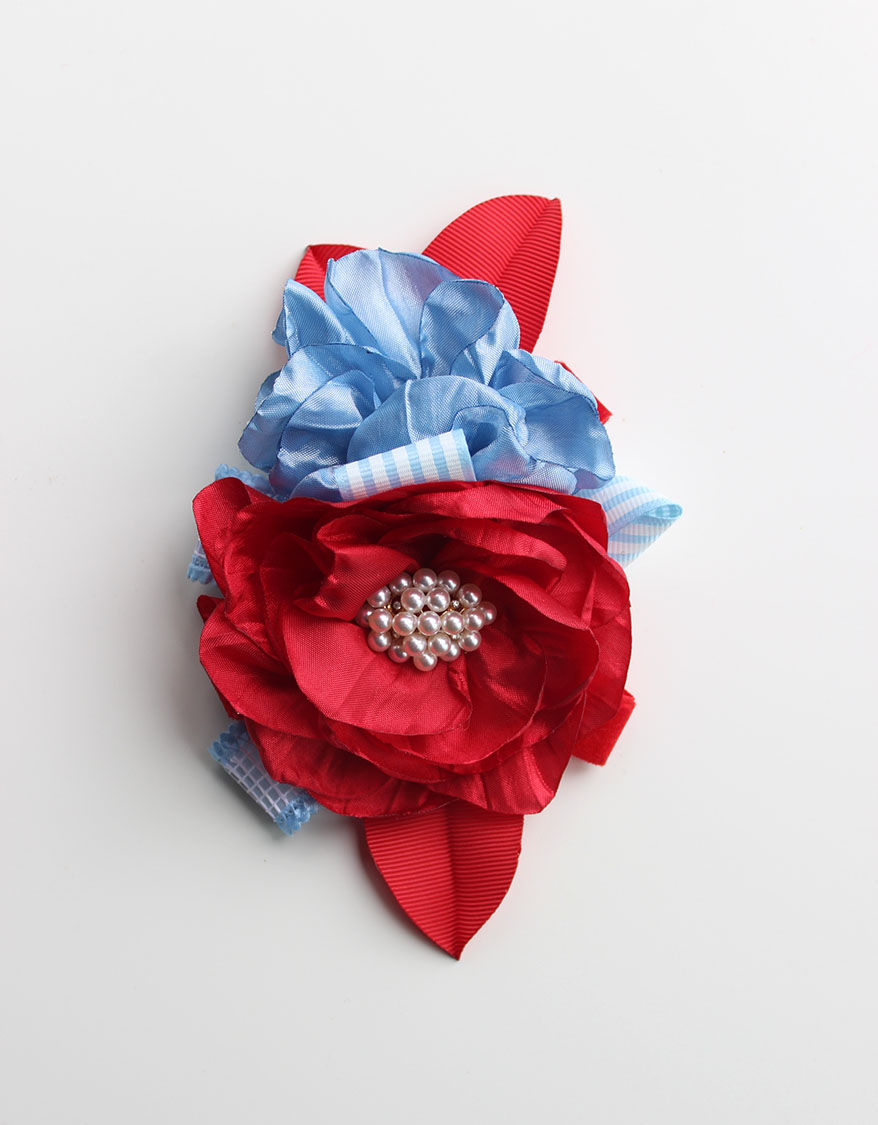 Миниатюра: Червено цвете брошка Лея