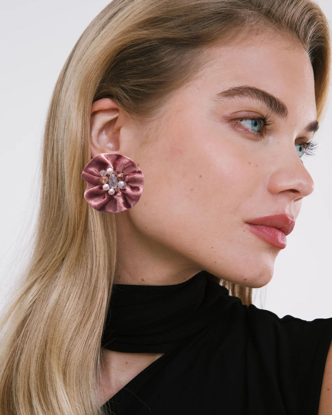 Обеци Сарапа в розов цвят