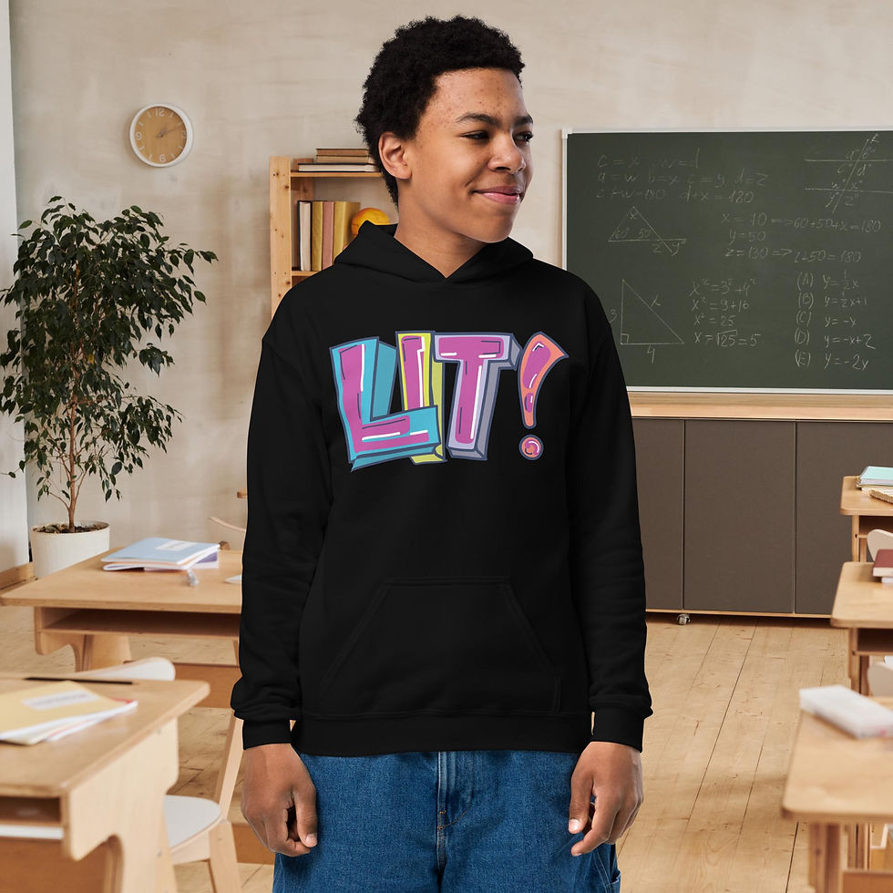 Thumbnail: LIT Horizontal Youth heavy blend hoodie