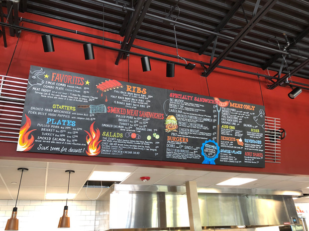 Menu chalkboard