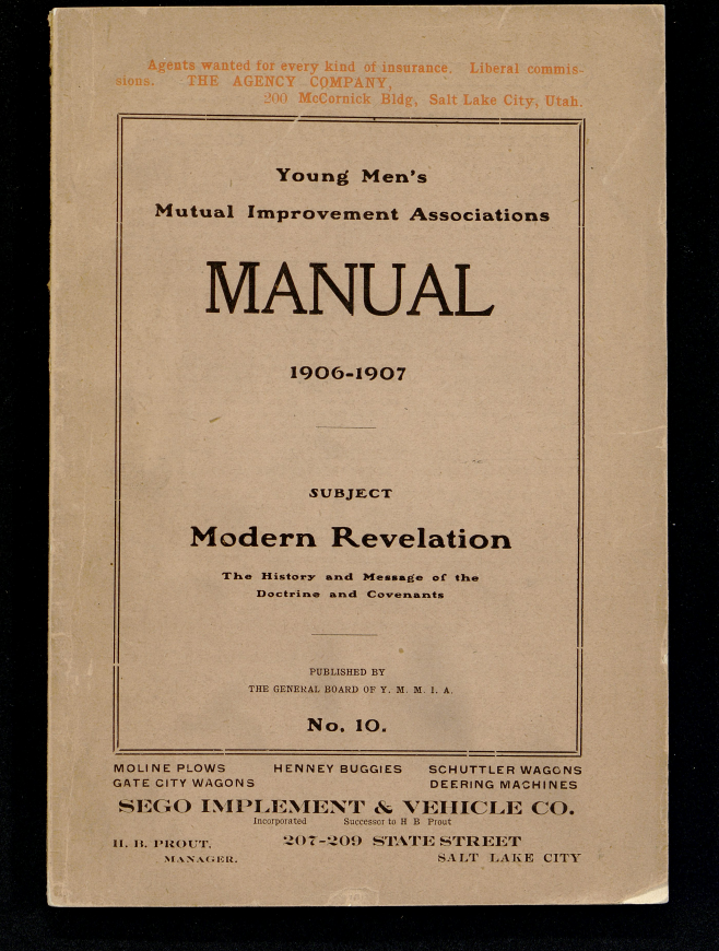 Modern Revelation: The History and Message of the Doctrine and Covenants (Manual for Young Men's Mutual Improvement Association)