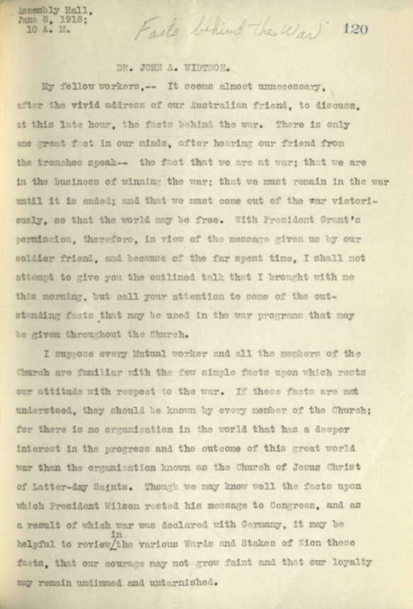 Facts Behind the War