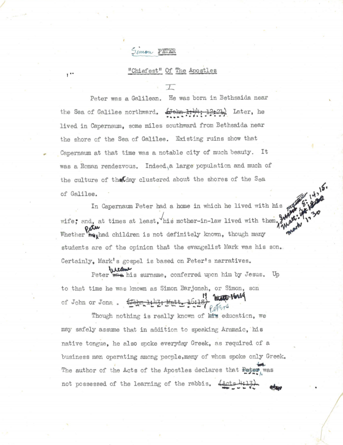 Peter Chiefest of the Apostles