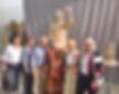 Widtsoe Family descendants gather in front of the Widtsoe statue.