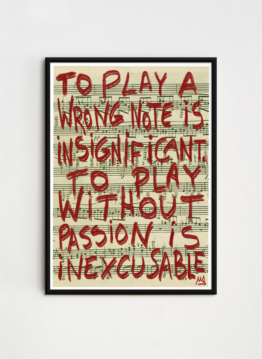 Beethoven quote poster print